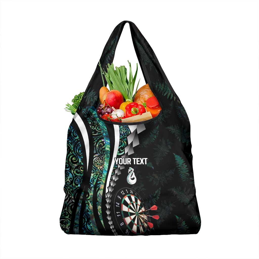 Personalized New Zealand Darts Grocery Bag Paua Shell Koiri - Manaia
