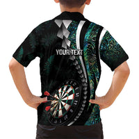 Personalized New Zealand Darts Kid Hawaiian Shirt Paua Shell Koiri - Manaia