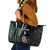 Personalized New Zealand Darts Leather Tote Bag Paua Shell Koiri - Manaia