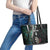 Personalized New Zealand Darts Leather Tote Bag Paua Shell Koiri - Manaia