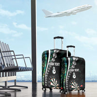 Personalized New Zealand Darts Luggage Cover Paua Shell Koiri - Manaia