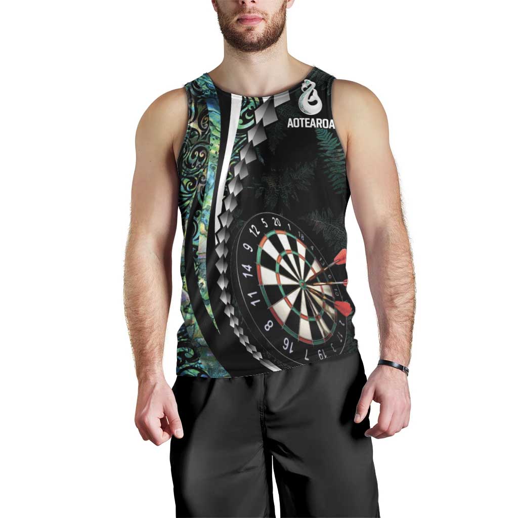 Personalized New Zealand Darts Men Tank Top Paua Shell Koiri - Manaia