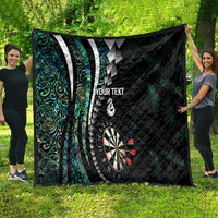 Personalized New Zealand Darts Quilt Paua Shell Koiri - Manaia