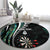Personalized New Zealand Darts Round Carpet Paua Shell Koiri - Manaia