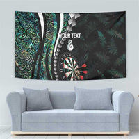 Personalized New Zealand Darts Tapestry Paua Shell Koiri - Manaia