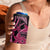 Aotearoa Maori 4 in 1 Can Cooler Tumbler Pink Fern Ribbons on Black - Polynesian Pride