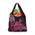 Aotearoa Maori Grocery Bag Pink Fern Ribbons on Black - Polynesian Pride