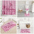 Aotearoa Maori Bathroom Set Pink Fern Ribbons - Polynesian Pride