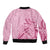 Aotearoa Maori Bomber Jacket Pink Fern Ribbons - Polynesian Pride