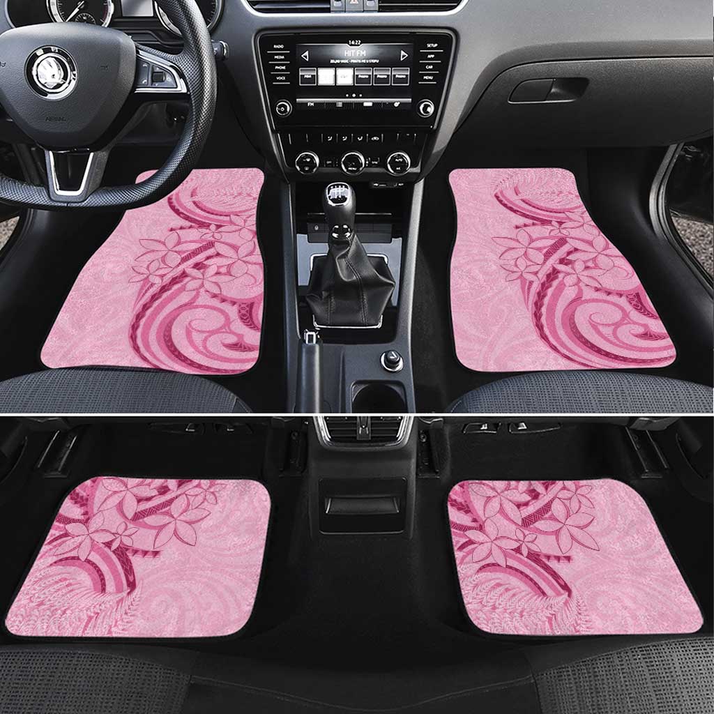 Aotearoa Maori Car Mats Pink Fern Ribbons - Polynesian Pride