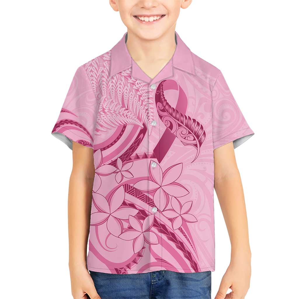 Aotearoa Maori Family Matching Puletasi and Hawaiian Shirt Pink Fern Ribbons - Polynesian Pride