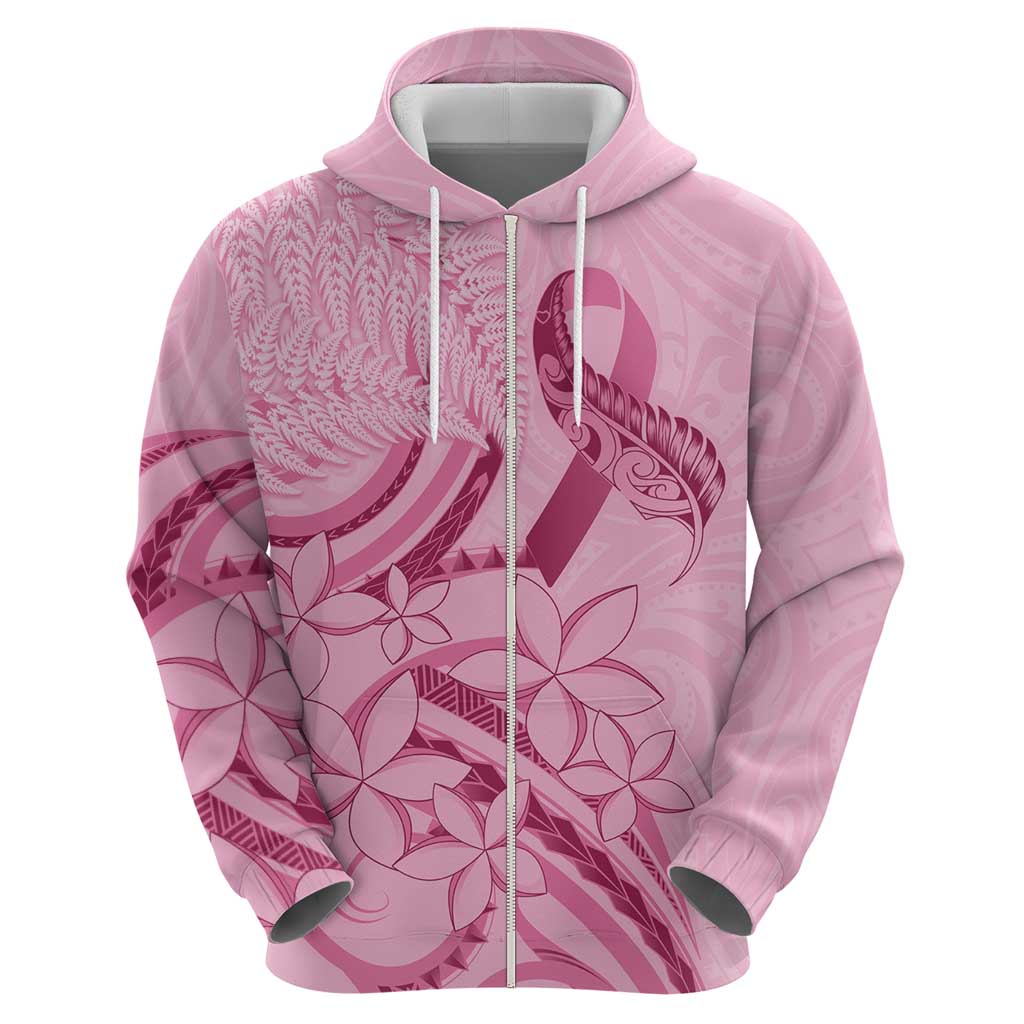 Aotearoa Maori Hoodie Pink Fern Ribbons - Polynesian Pride