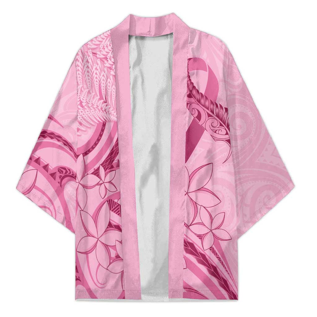 Aotearoa Maori Kimono Pink Fern Ribbons - Polynesian Pride