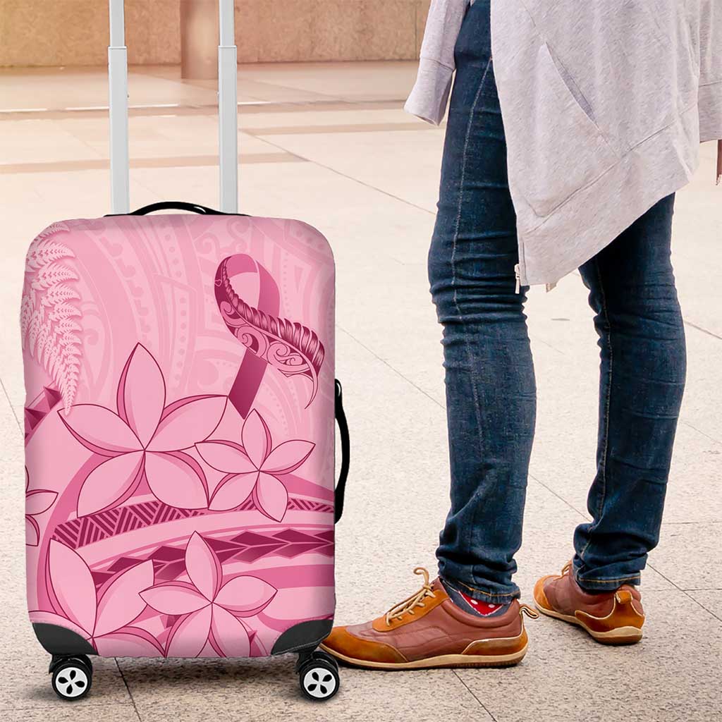 Aotearoa Maori Luggage Cover Pink Fern Ribbons - Polynesian Pride