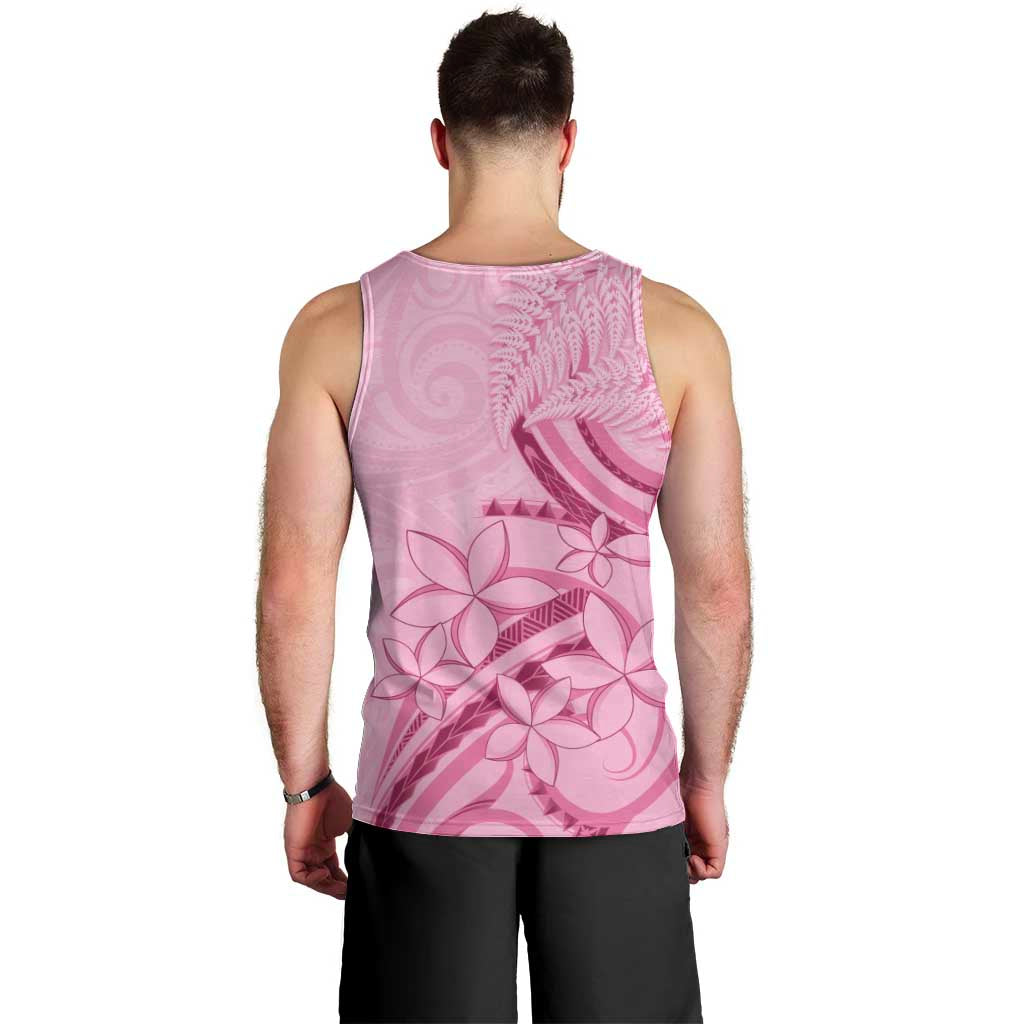 Aotearoa Maori Men Tank Top Pink Fern Ribbons - Polynesian Pride