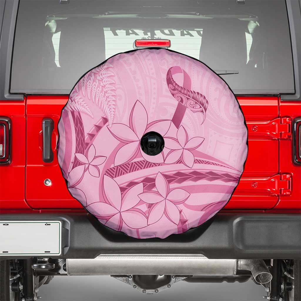 Aotearoa Maori Spare Tire Cover Pink Fern Ribbons - Polynesian Pride