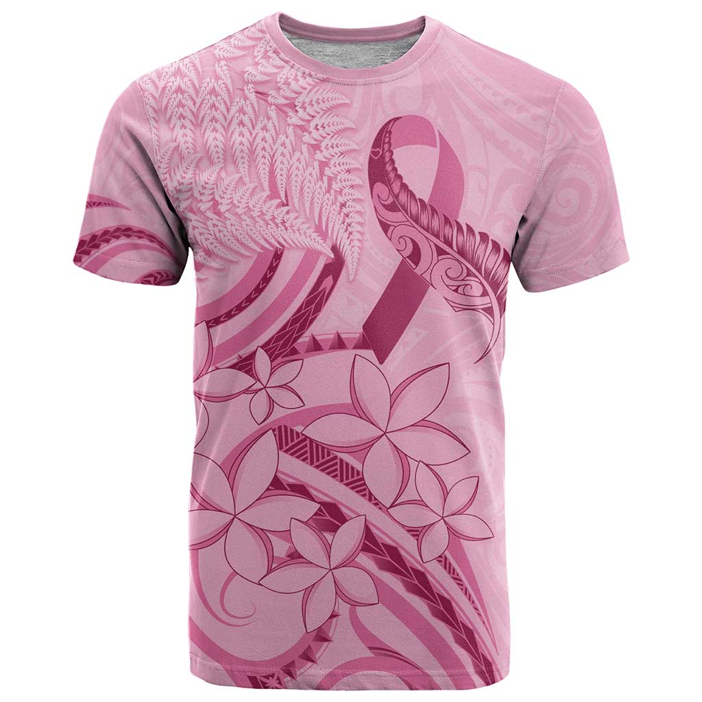 Aotearoa Maori T Shirt Pink Fern Ribbons - Polynesian Pride