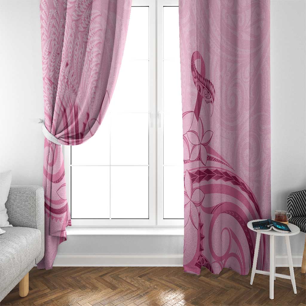 Aotearoa Maori Window Curtain Pink Fern Ribbons - Polynesian Pride