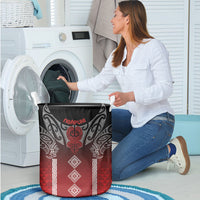 Aotearoa Maori Iwi Heritage Laundry Basket Ngapuhi Kokowai LT7 - Polynesian Pride