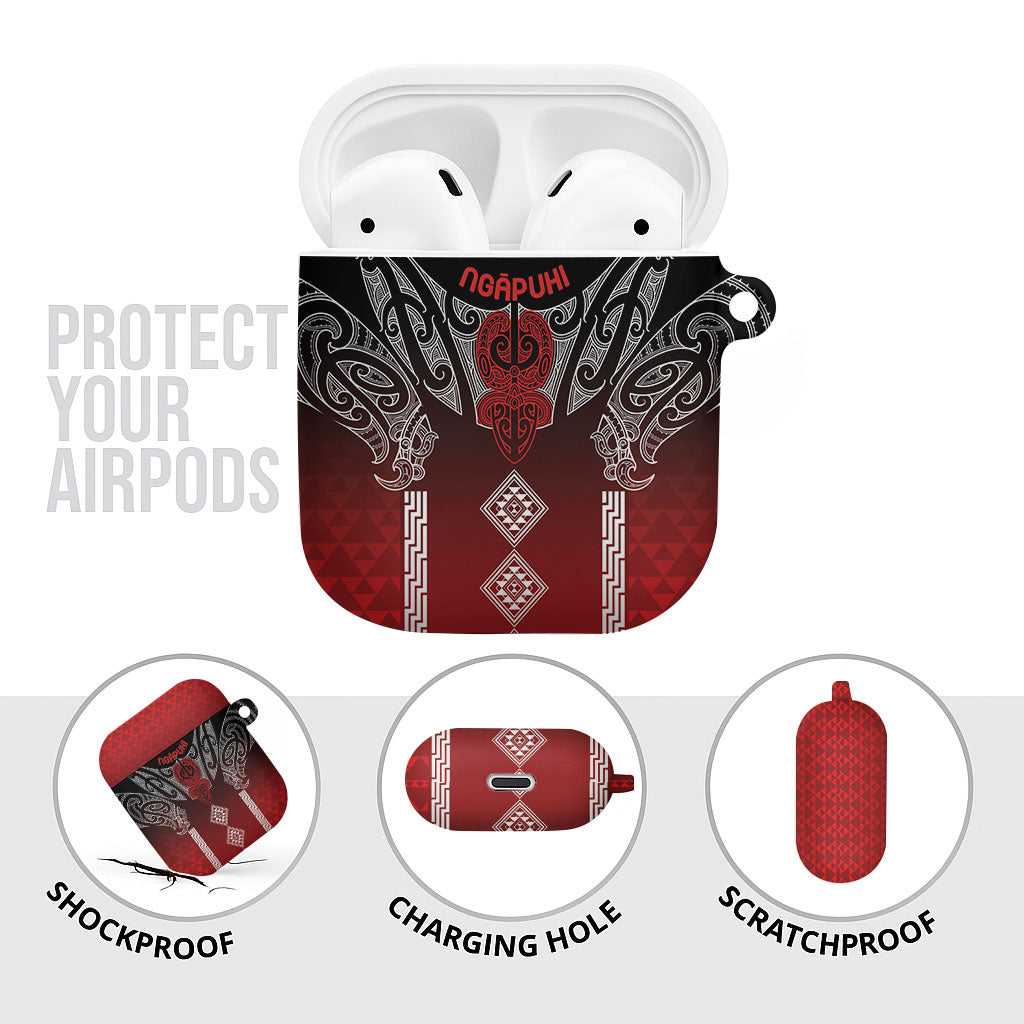 Aotearoa Maori Iwi Heritage AirPods Case Ngapuhi Kokowai LT7 - Polynesian Pride