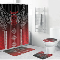 Aotearoa Maori Iwi Heritage Bathroom Set Ngapuhi Kokowai LT7 Bathroom Set (4 pcs) Red - Polynesian Pride