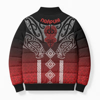 Aotearoa Maori Iwi Heritage Bomber Puffer Jacket Ngapuhi Kokowai LT7 - Polynesian Pride