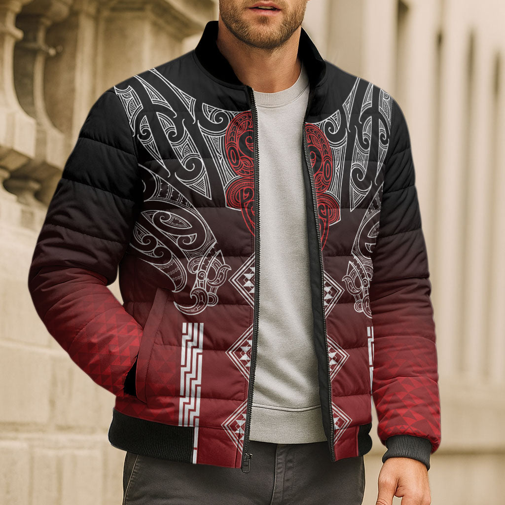 Aotearoa Maori Iwi Heritage Bomber Puffer Jacket Ngapuhi Kokowai LT7 - Polynesian Pride