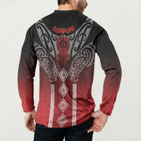 Aotearoa Maori Iwi Heritage Button Sweatshirt Ngapuhi Kokowai LT7 - Polynesian Pride