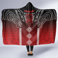 Aotearoa Maori Iwi Heritage Hooded Blanket Ngapuhi Kokowai LT7 One Size Red - Polynesian Pride