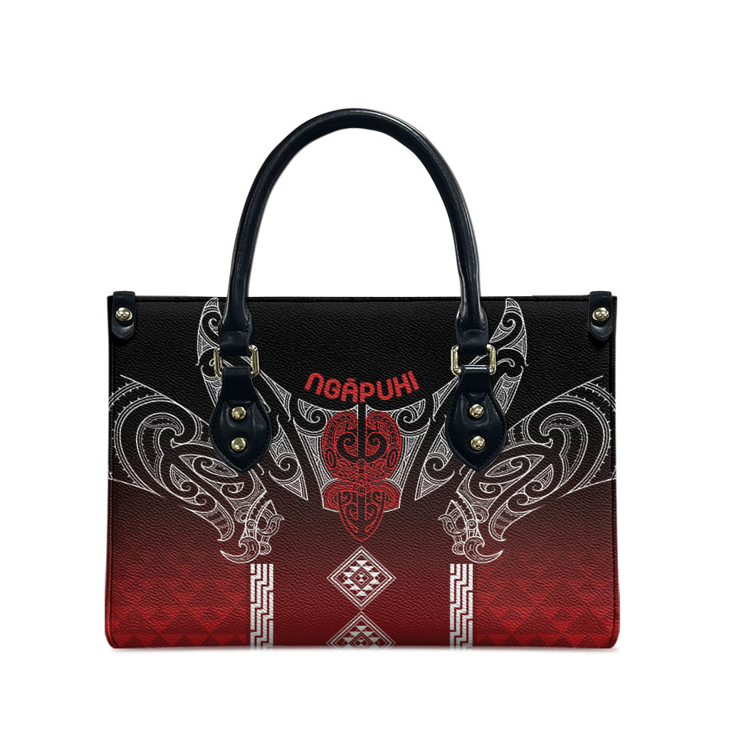 Aotearoa Maori Iwi Heritage Leather Bag Ngapuhi Kokowai LT7 - Polynesian Pride