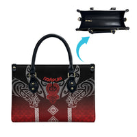 Aotearoa Maori Iwi Heritage Leather Bag Ngapuhi Kokowai LT7 - Polynesian Pride