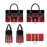 Aotearoa Maori Iwi Heritage Leather Bag Ngapuhi Kokowai LT7 - Polynesian Pride