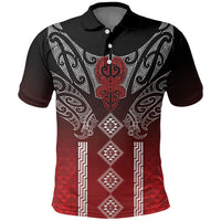 Aotearoa Maori Iwi Heritage Polo Shirt Ngapuhi Kokowai LT7 Red - Polynesian Pride