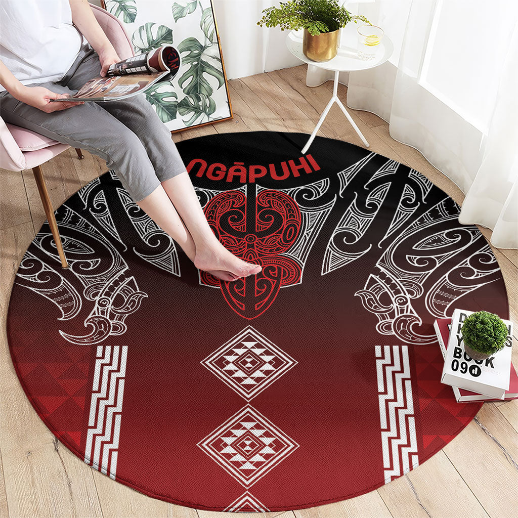 Aotearoa Maori Iwi Heritage Round Carpet Ngapuhi Kokowai LT7 - Polynesian Pride