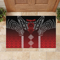 Aotearoa Maori Iwi Heritage Rubber Doormat Ngapuhi Kokowai LT7 Red - Polynesian Pride