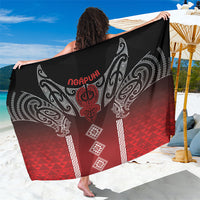 Aotearoa Maori Iwi Heritage Sarong Ngapuhi Kokowai LT7 One Size 44 x 66 inches Red - Polynesian Pride