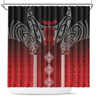 Aotearoa Maori Iwi Heritage Shower Curtain Ngapuhi Kokowai LT7 Red - Polynesian Pride