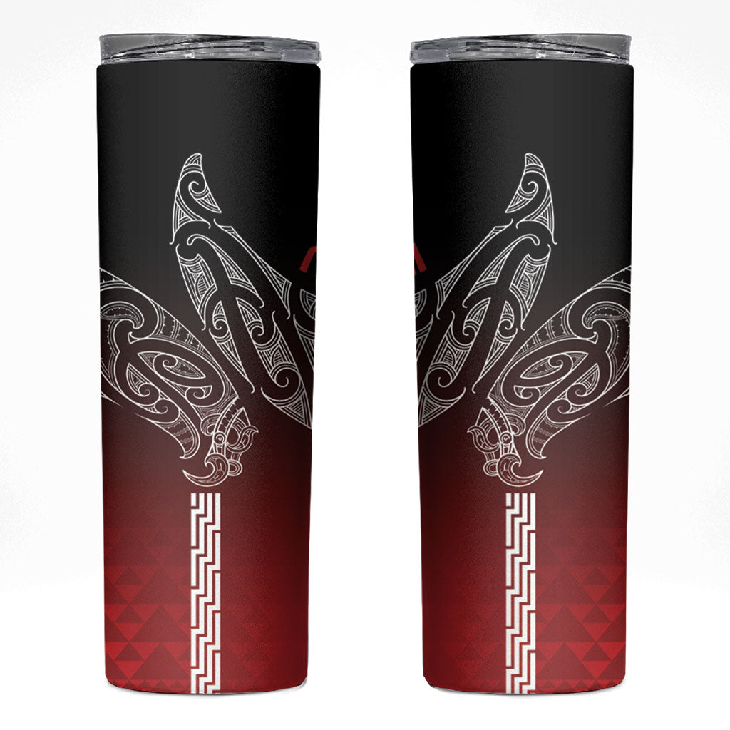 Aotearoa Maori Iwi Heritage Skinny Tumbler Ngapuhi Kokowai LT7 Red - Polynesian Pride