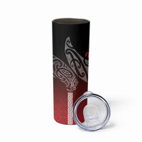 Aotearoa Maori Iwi Heritage Skinny Tumbler Ngapuhi Kokowai LT7 - Polynesian Pride