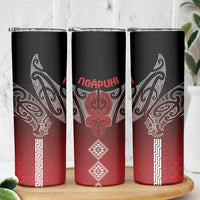 Aotearoa Maori Iwi Heritage Skinny Tumbler Ngapuhi Kokowai LT7 - Polynesian Pride