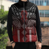 Aotearoa Maori Iwi Heritage Sleeveless Puffer Jacket Ngapuhi Kokowai LT7 - Polynesian Pride