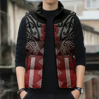 Aotearoa Maori Iwi Heritage Sleeveless Puffer Jacket Ngapuhi Kokowai LT7 - Polynesian Pride