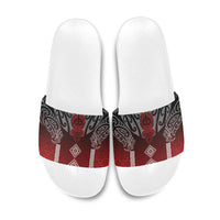 Aotearoa Maori Iwi Heritage Slide Sandals Ngapuhi Kokowai LT7 Red - Polynesian Pride