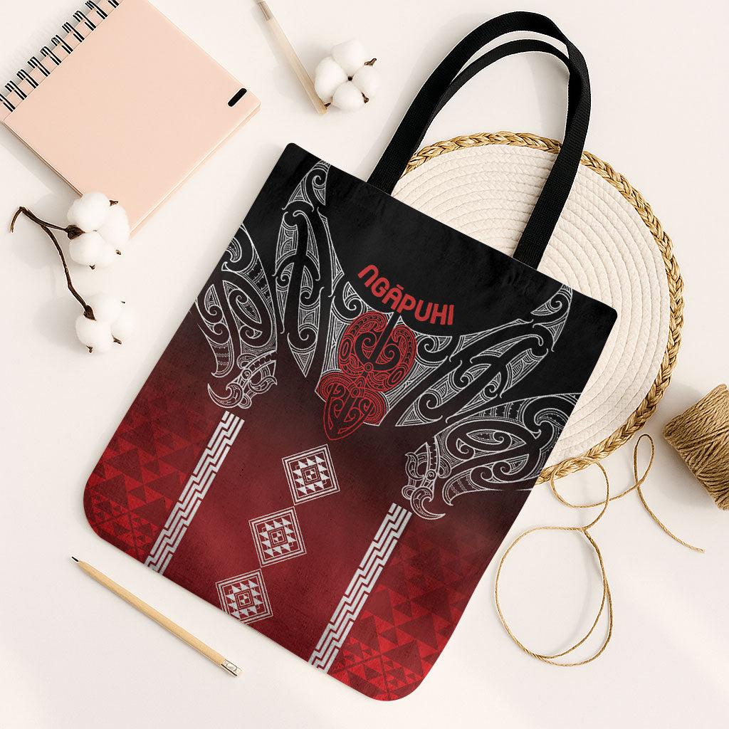 Aotearoa Maori Iwi Heritage Tote Bag Ngapuhi Kokowai LT7 Black Strap One Size Red - Polynesian Pride