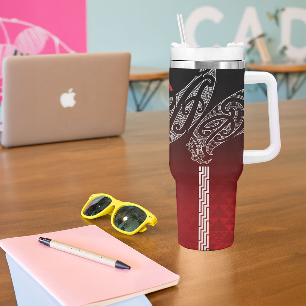 Aotearoa Maori Iwi Heritage Tumbler With Handle Ngapuhi Kokowai LT7 - Polynesian Pride