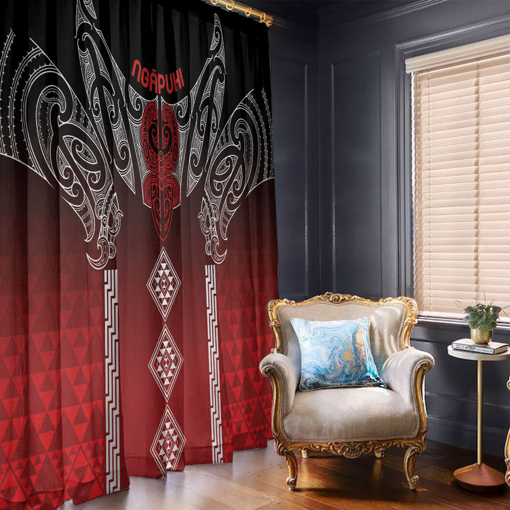 Aotearoa Maori Iwi Heritage Window Curtain Ngapuhi Kokowai LT7 - Polynesian Pride