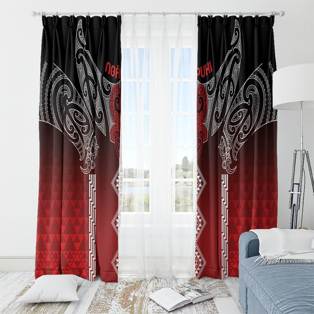 Aotearoa Maori Iwi Heritage Window Curtain Ngapuhi Kokowai LT7 - Polynesian Pride