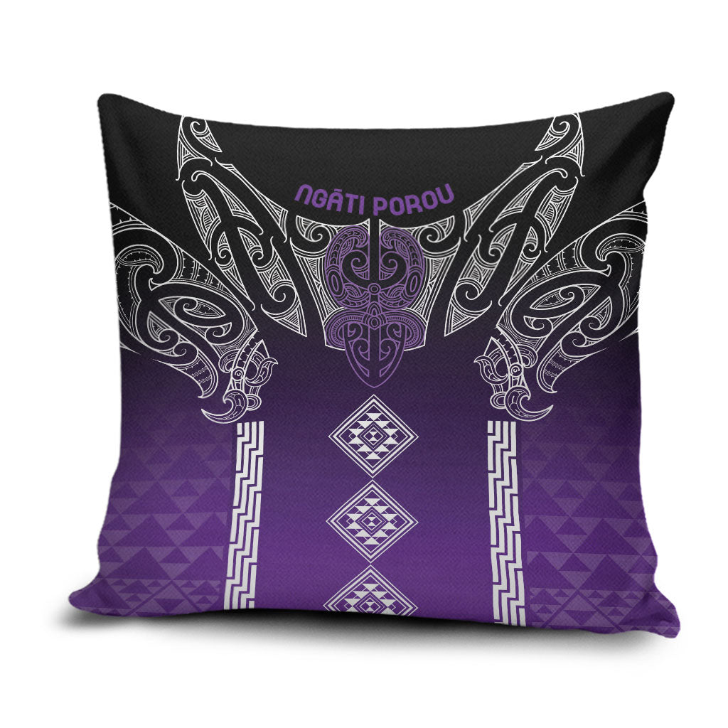 Aotearoa Maori Iwi Heritage Pillow Cover Ngati Porou Waiporoporo LT7 Purple - Polynesian Pride