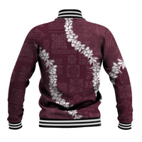 Hawaii Aloha Baseball Jacket Champange Quilt Patch Work Mix Plumeria Lei