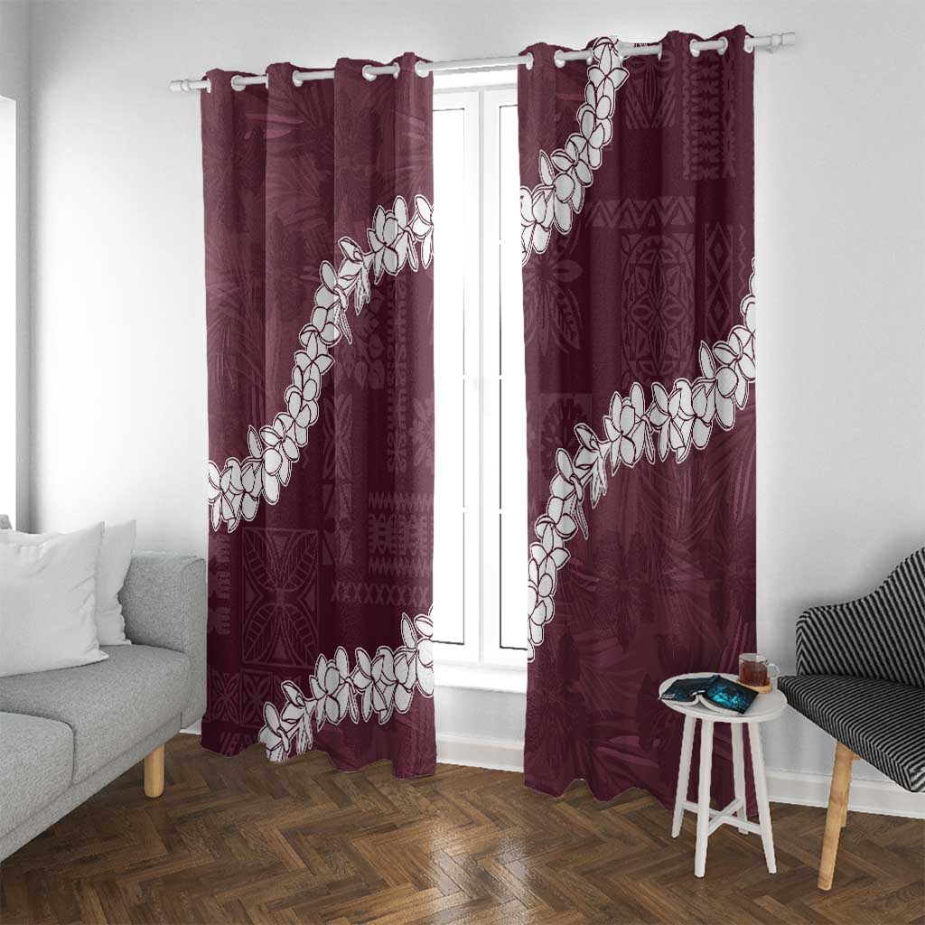 Hawaii Aloha Window Curtain Champange Quilt Patch Work Mix Plumeria Lei